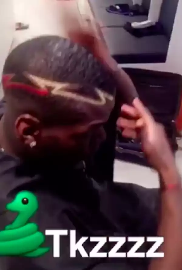 Photos: Man United Midfielder, Paul Pogba Shows Off New Haircut